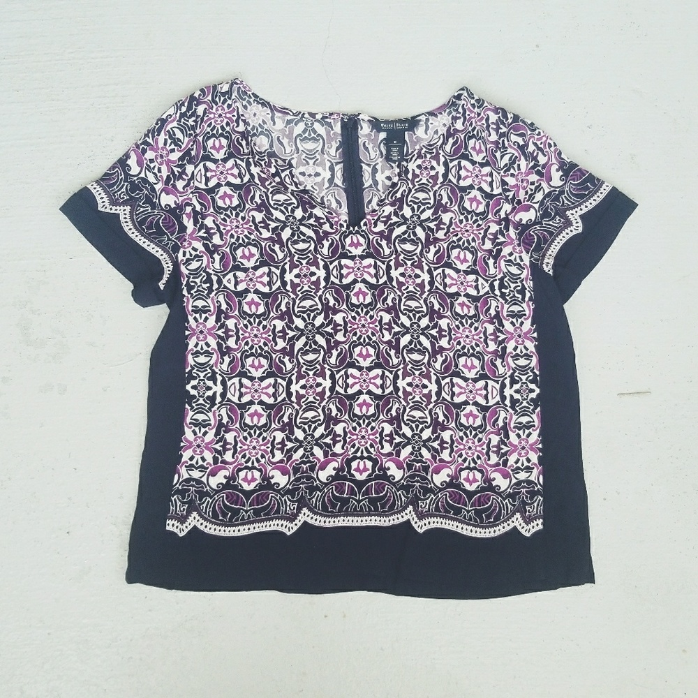 ❣️3/$30❣️WHBM Short Sleeve Square Shirt